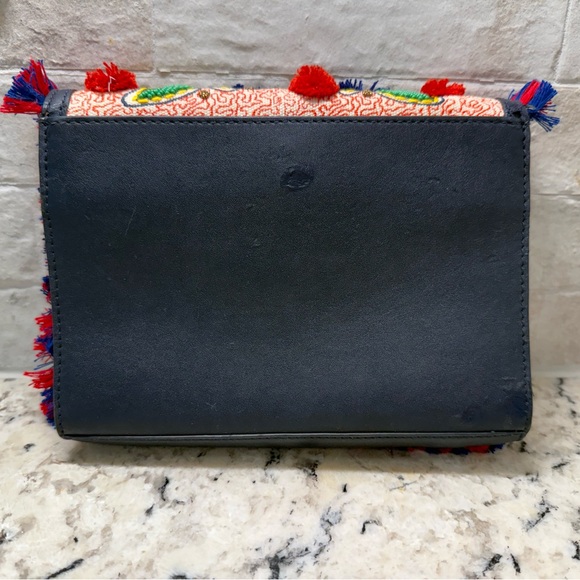 Tory Burch GUC Multicolor Embroidered & Leather Crossbody - Picture 5 of 16